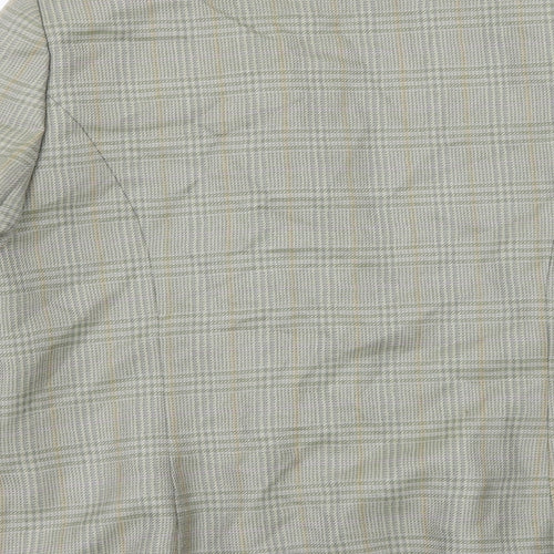 bquorian Womens Green Check  Jacket Blazer Size 16