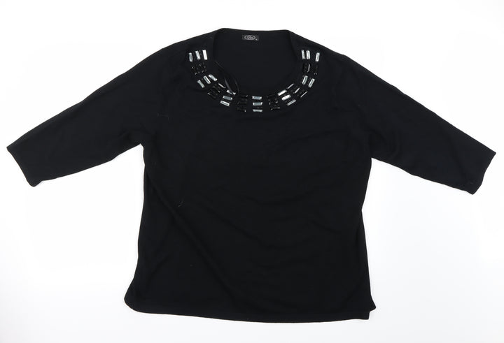 BM Womens Black Pullover Jumper Size XL