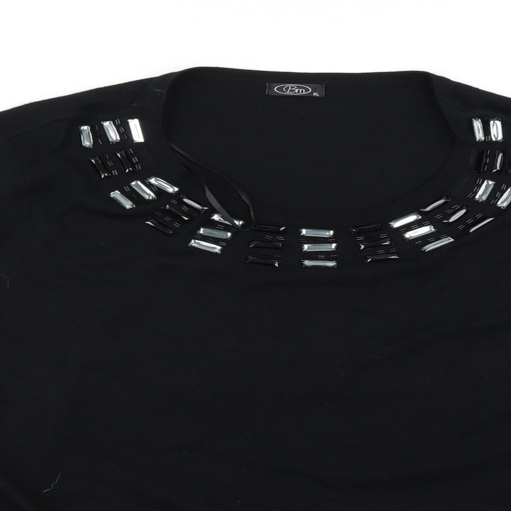 BM Womens Black   Pullover Jumper Size XL