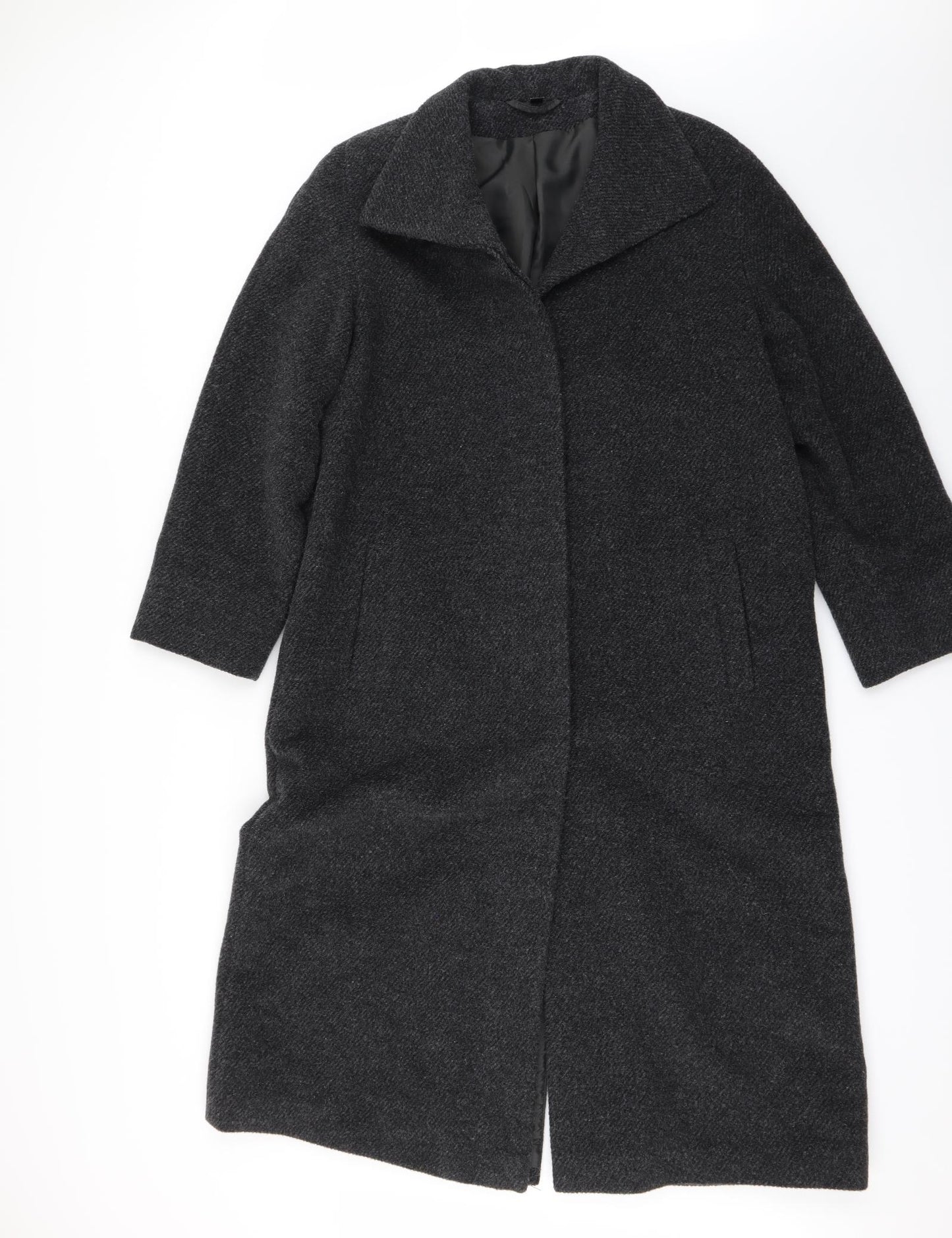 Preworn Womens Grey   Trench Coat Coat Size 10
