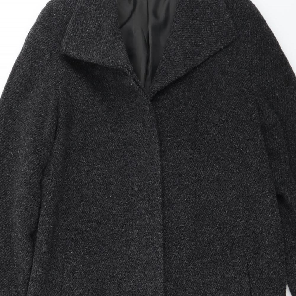 Preworn Womens Grey   Trench Coat Coat Size 10