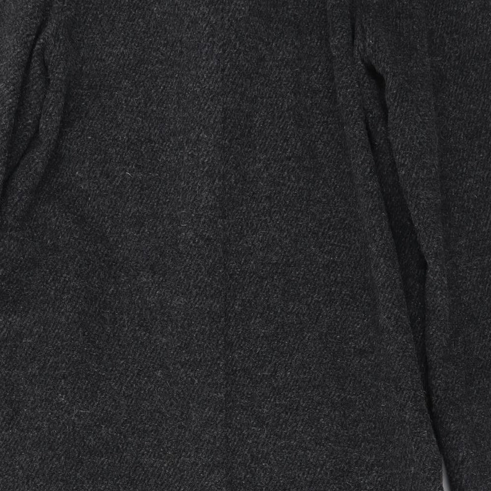 Preworn Womens Grey   Trench Coat Coat Size 10