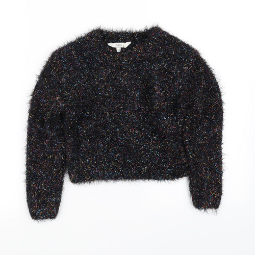 Miss E-vie Girls Black   Pullover Jumper Size 7-8 Years