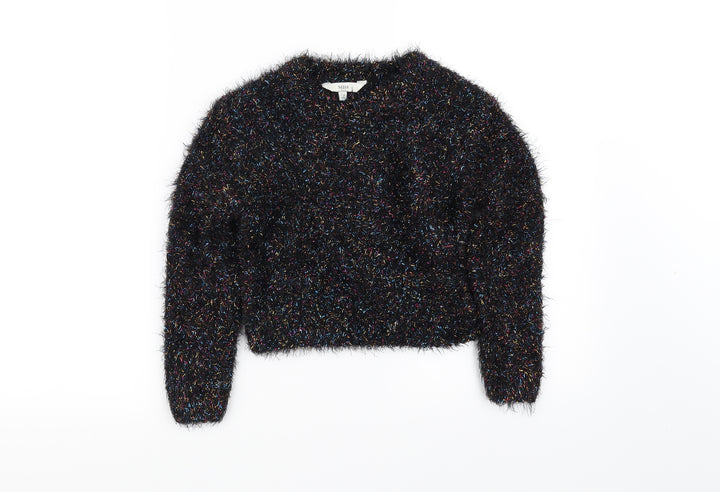 Miss E-vie Girls Black   Pullover Jumper Size 7-8 Years