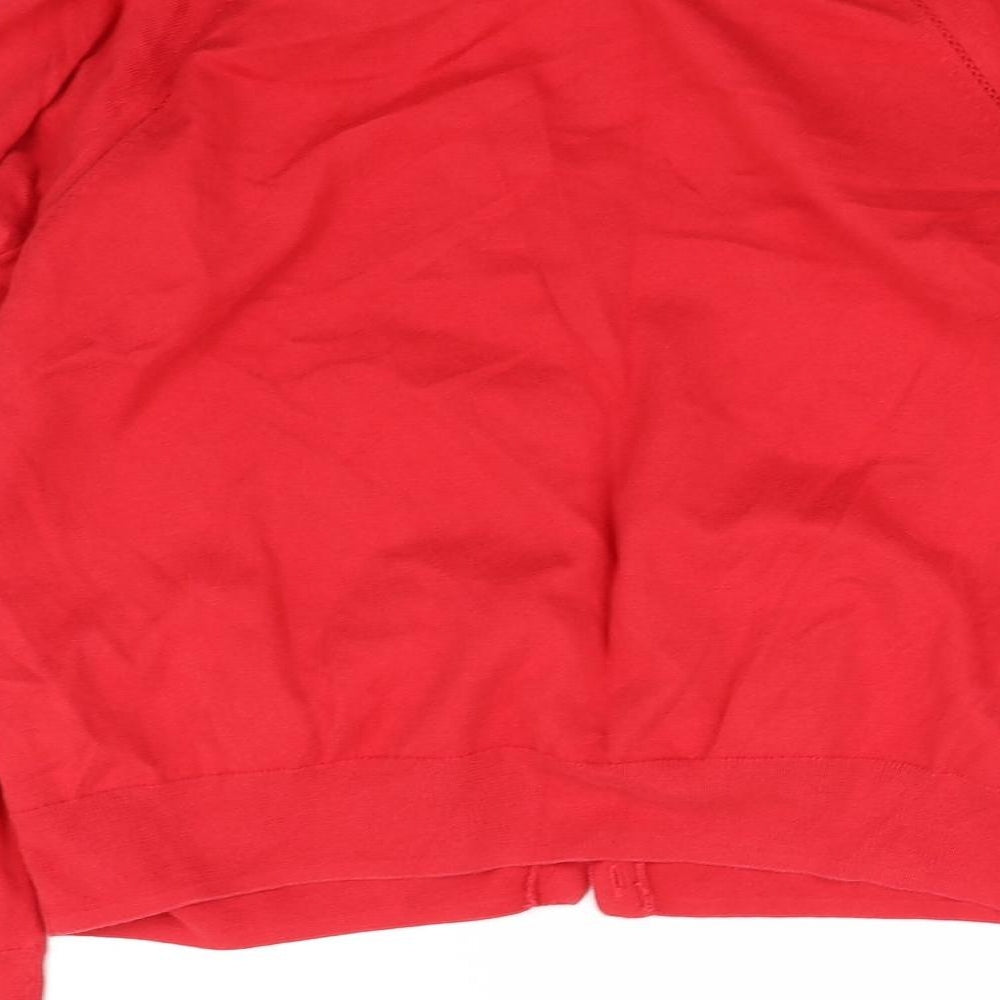 George Womens Red   Cardigan Jumper Size 18