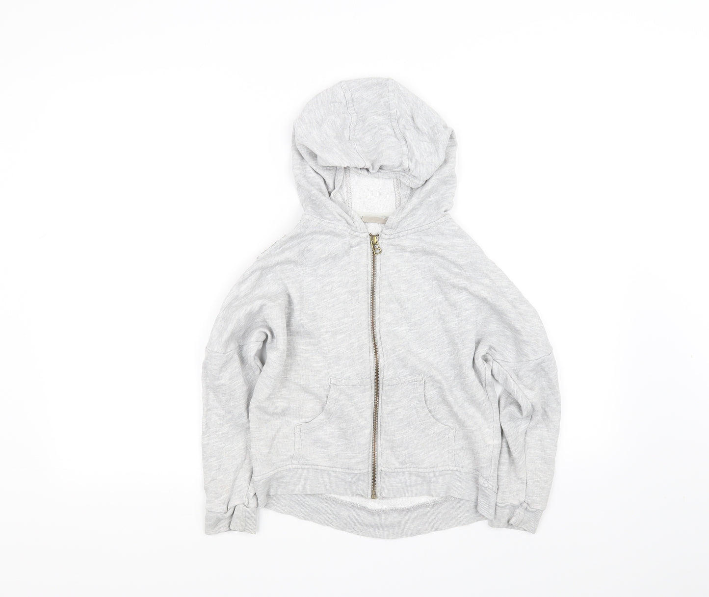 NEXT Girls Grey   Full Zip Hoodie Size 8 Years
