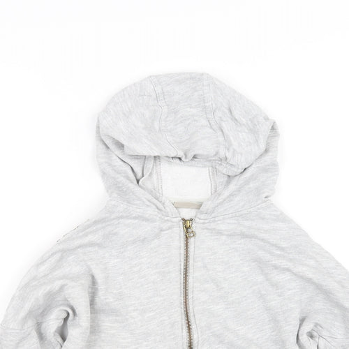 NEXT Girls Grey   Full Zip Hoodie Size 8 Years