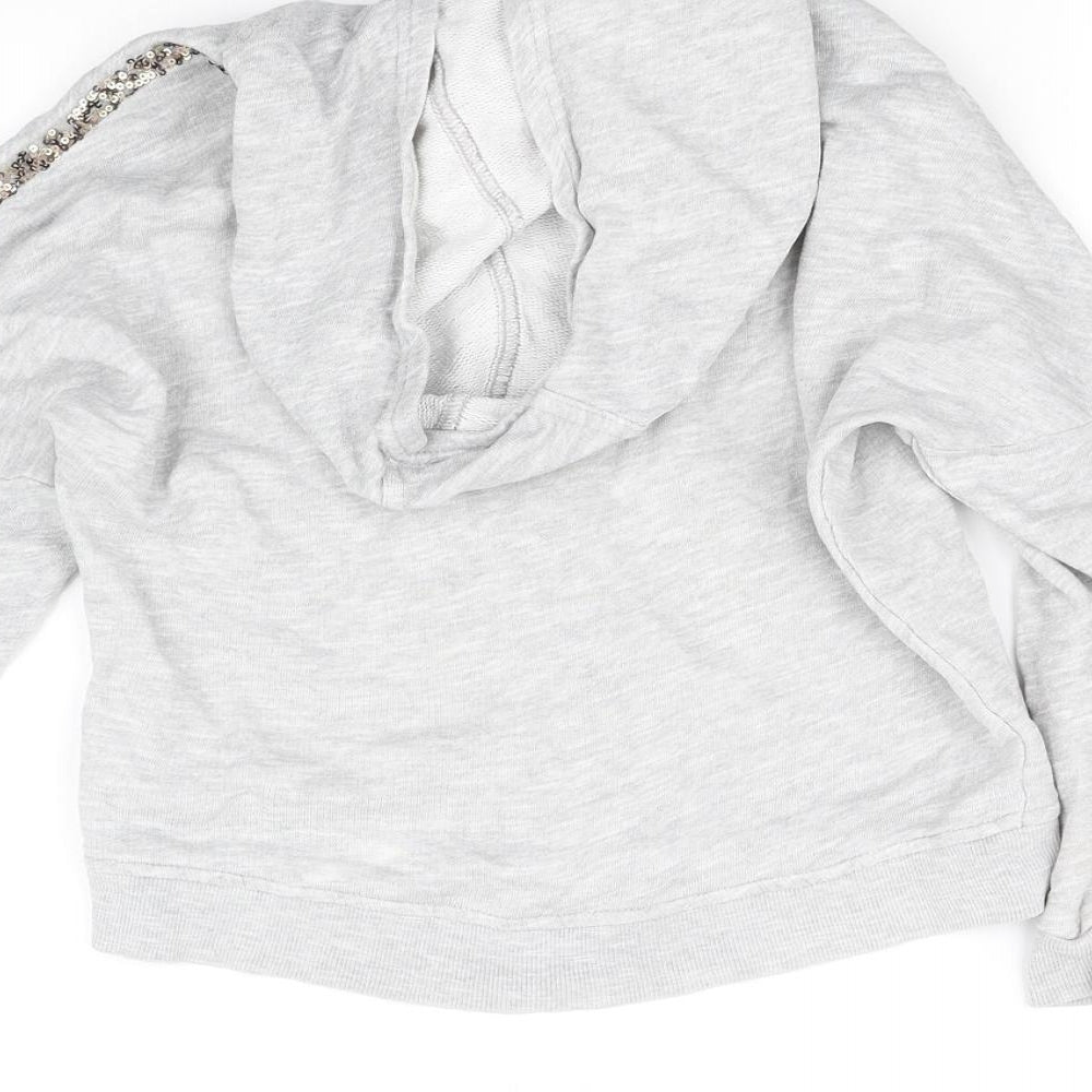 NEXT Girls Grey   Full Zip Hoodie Size 8 Years