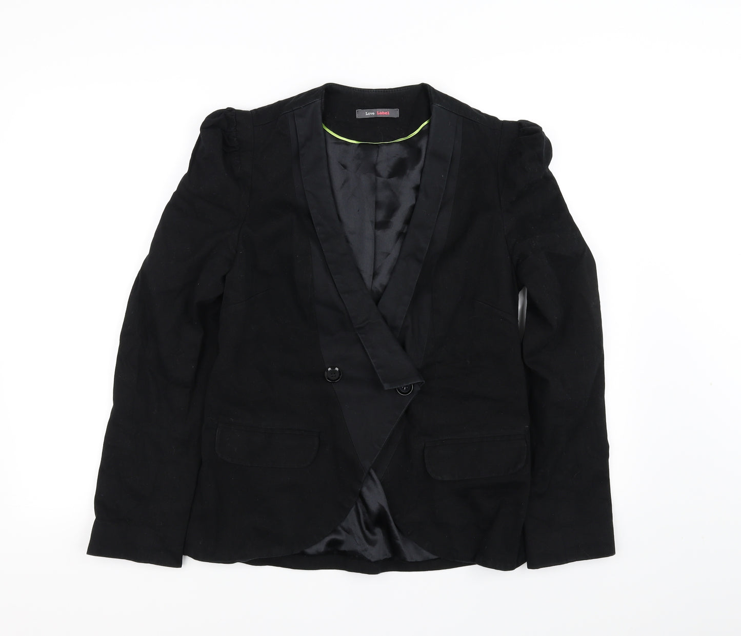 Love Label Womens Black   Jacket Blazer Size 12