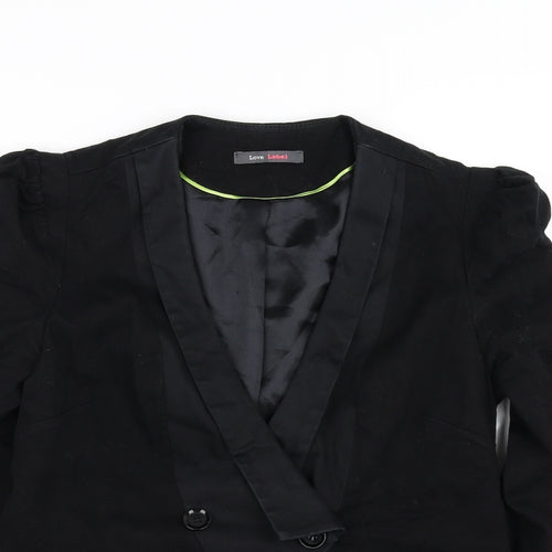 Love Label Womens Black   Jacket Blazer Size 12