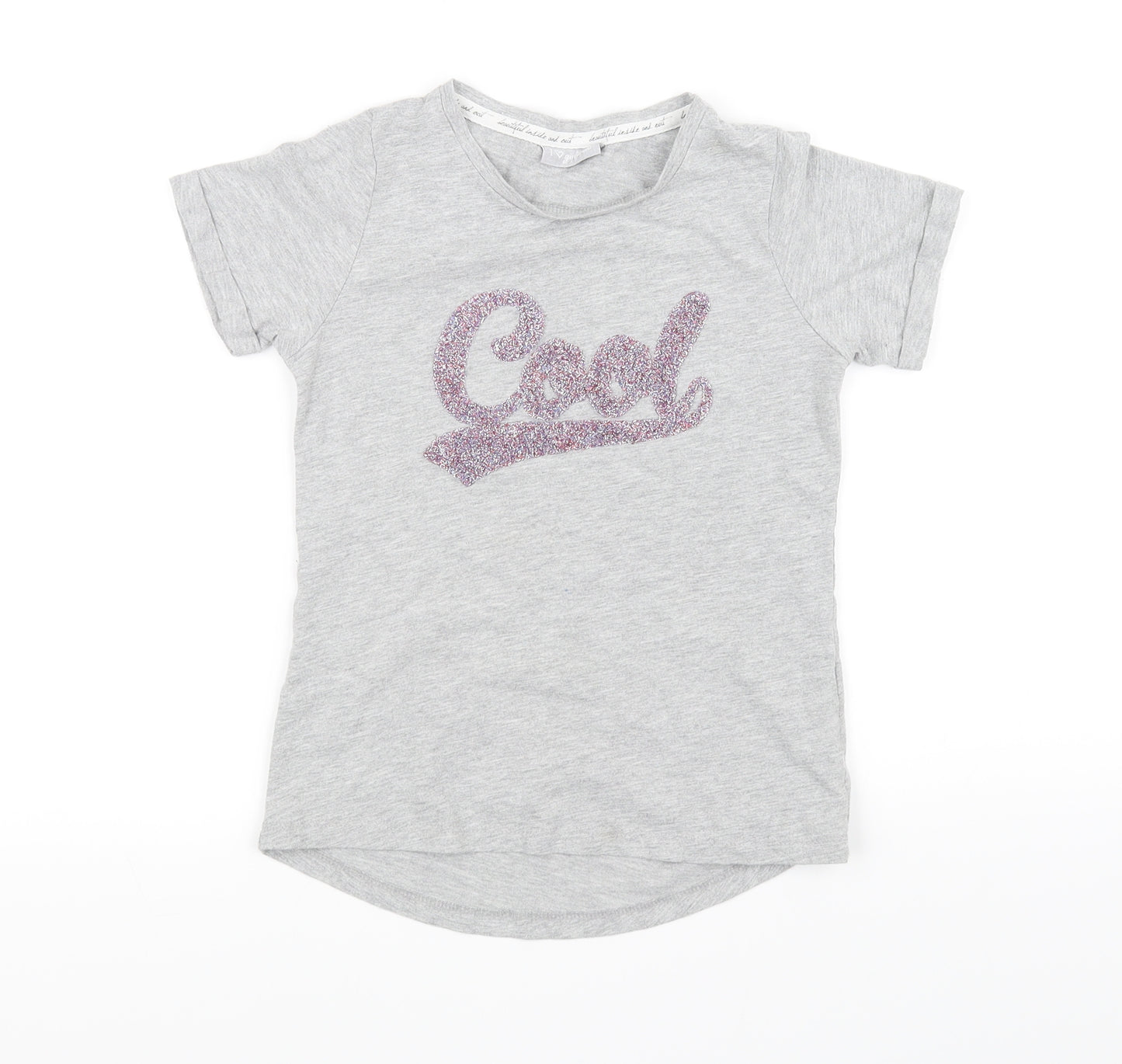 I Love Girlswear Girls Grey   Basic T-Shirt Size 8 Years