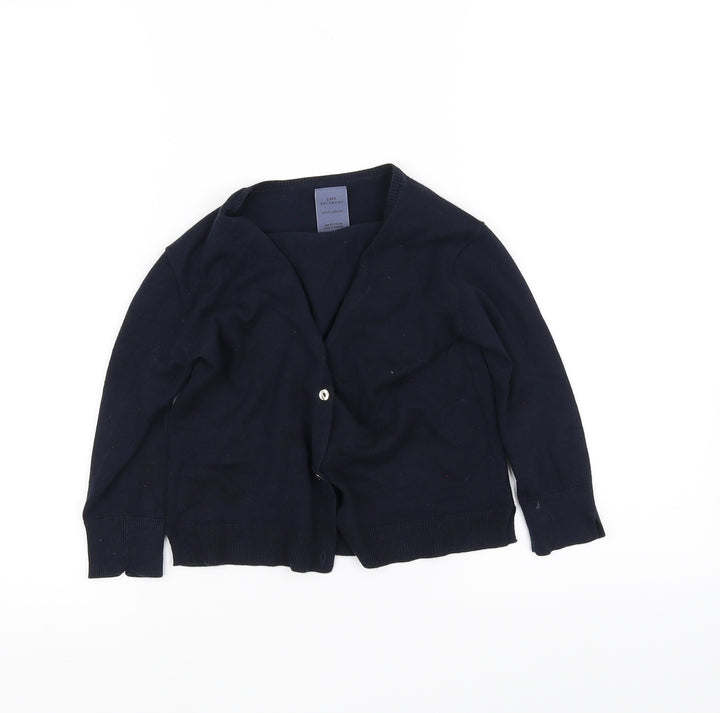 Zara Girls Blue   Cardigan Jumper Size 5 Years