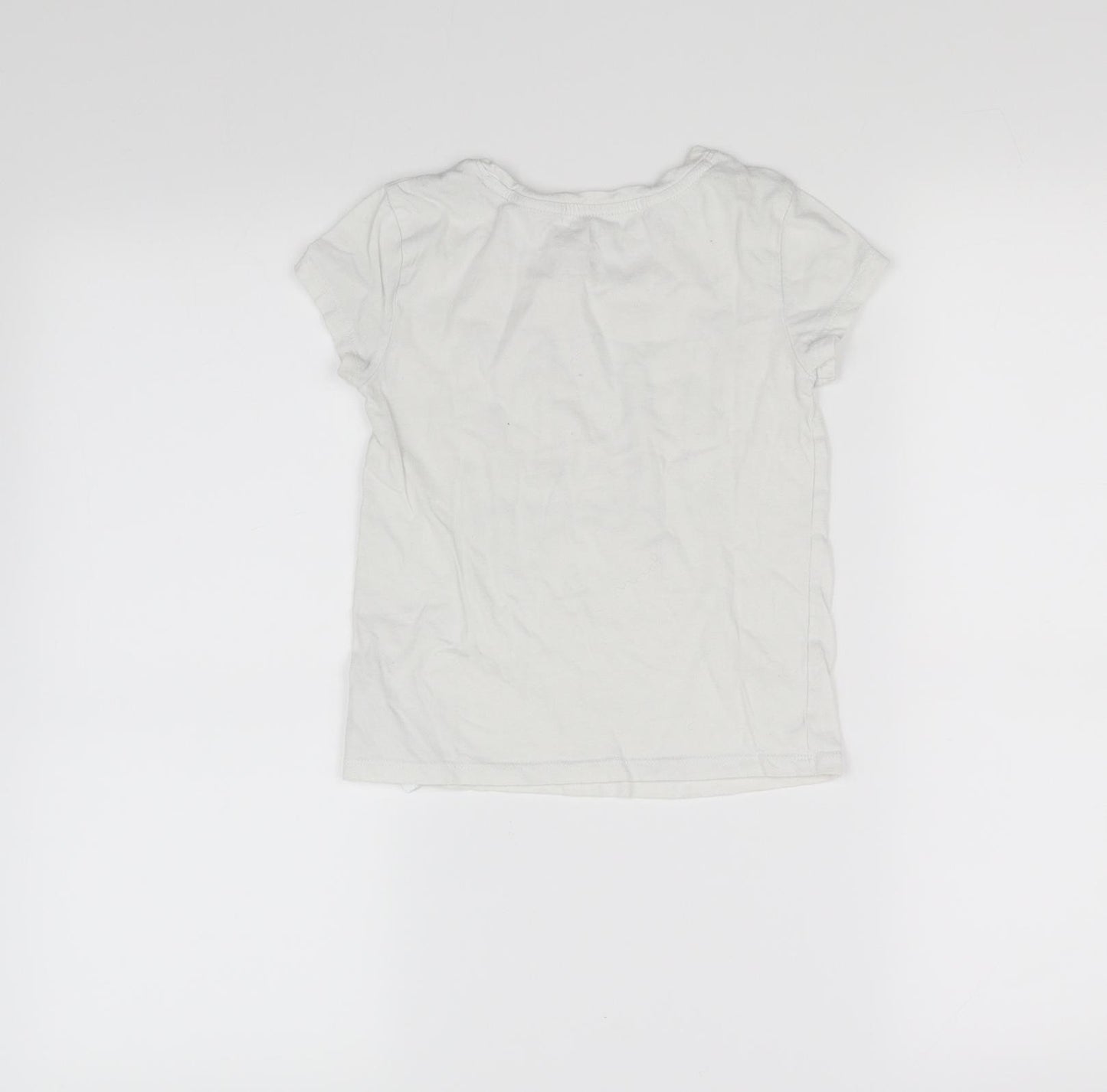 Gap Girls White   Basic T-Shirt Size S