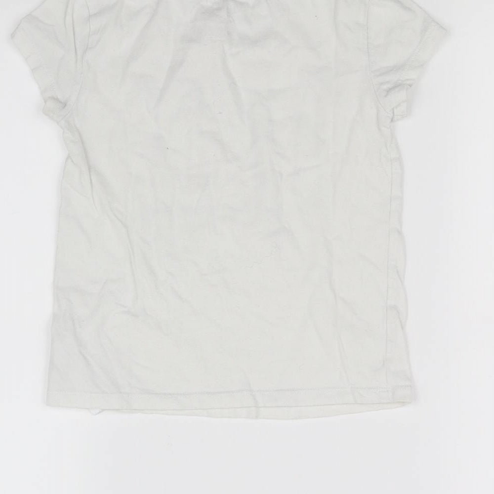 Gap Girls White   Basic T-Shirt Size S
