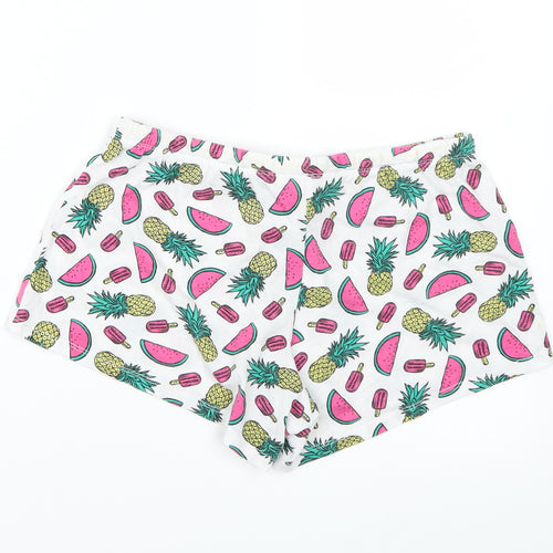 Afrodita Womens White   Sweat Shorts Size S