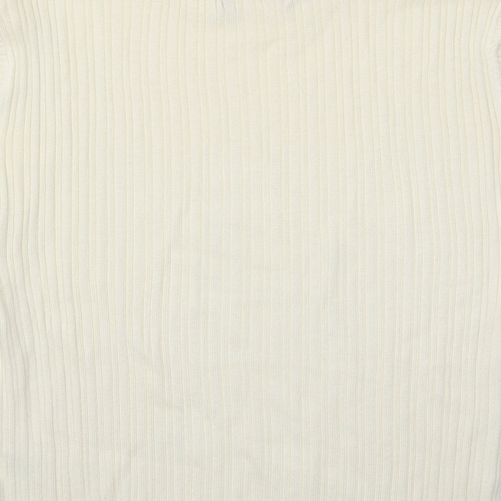 Richards Womens White   Basic T-Shirt Size M