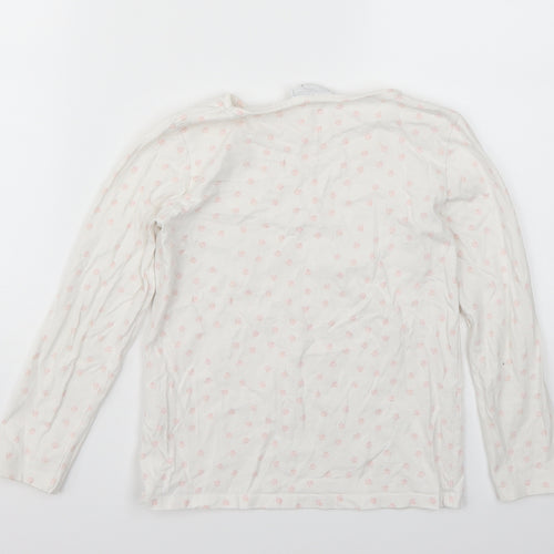 The little white company Girls White   Basic T-Shirt Size 7-8 Years