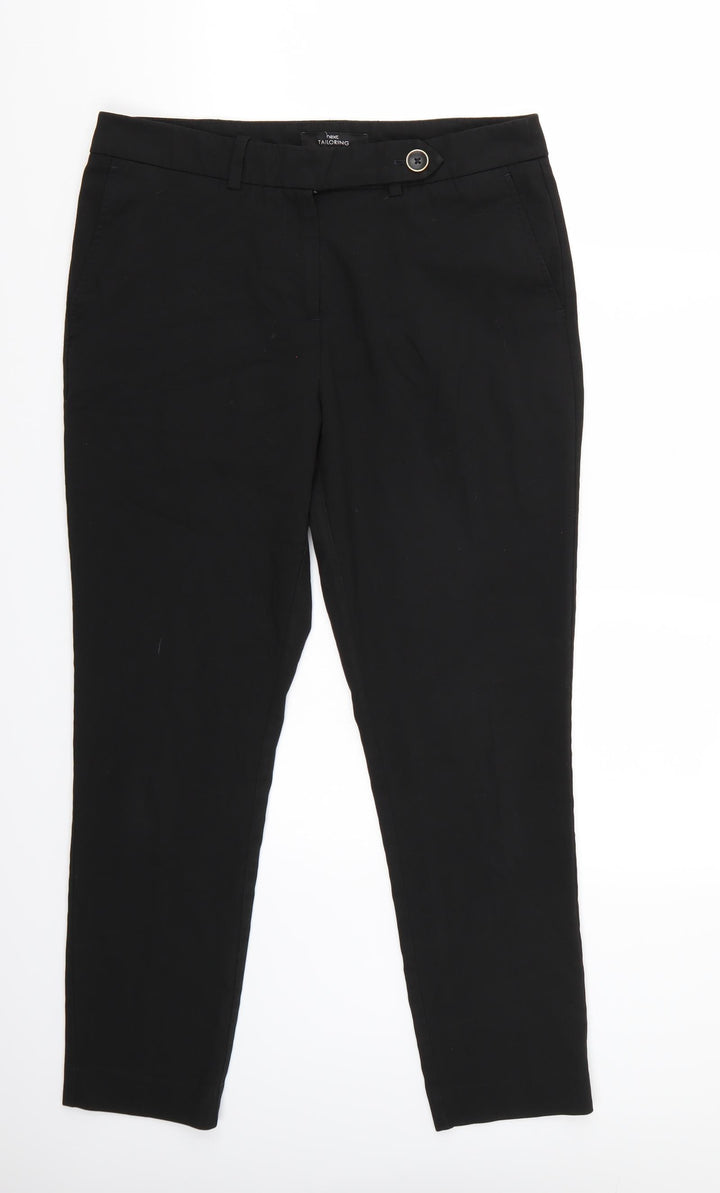 NEXT Womens Black Trousers Size 10 L25 in