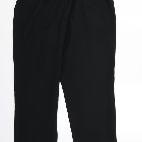 BHS Womens Black   Cropped Trousers Size 16 L24 in