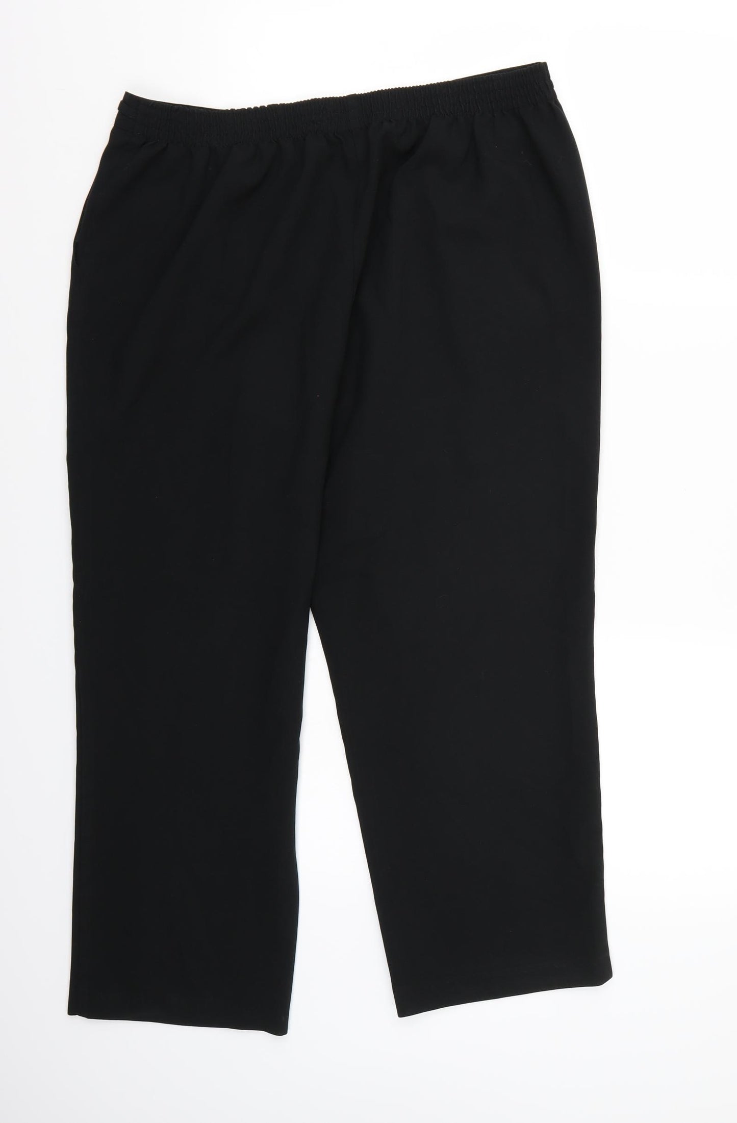 BHS Womens Black   Cropped Trousers Size 16 L24 in