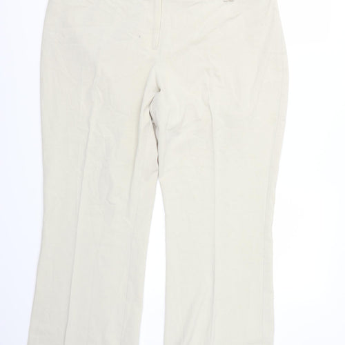 Marks and Spencer Womens Beige   Trousers  Size 18 L26 in