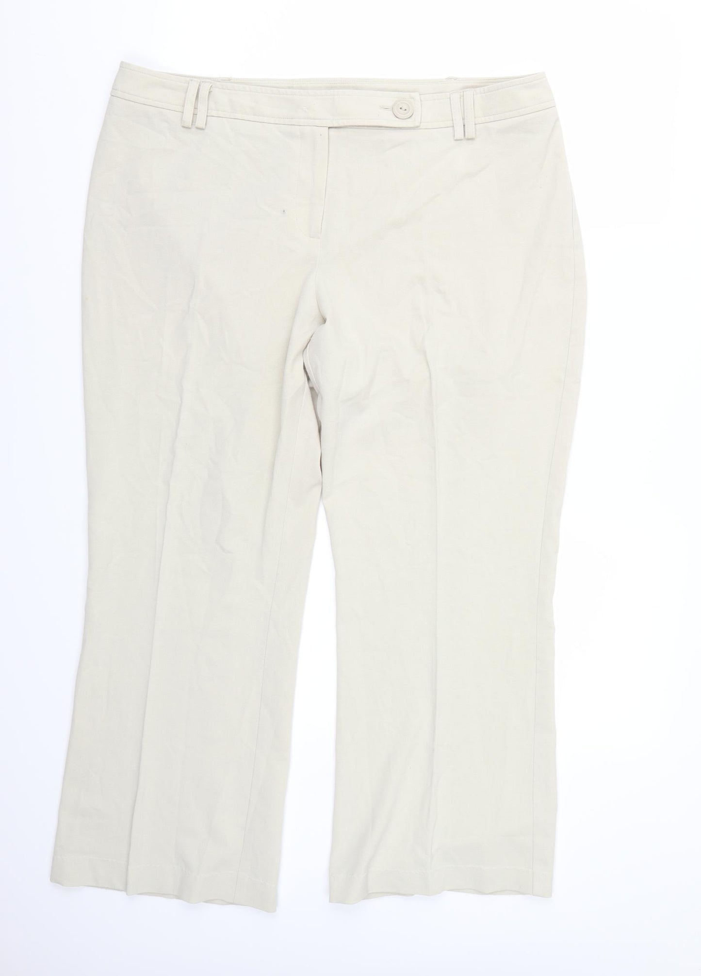 Marks and Spencer Womens Beige   Trousers  Size 18 L26 in
