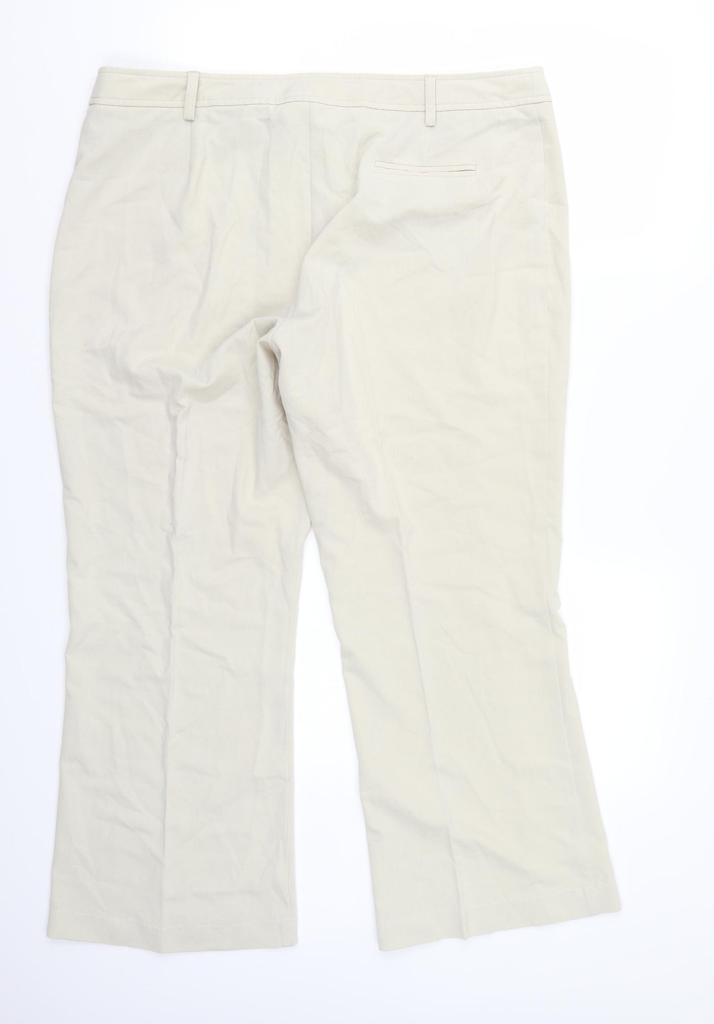 Marks and Spencer Womens Beige   Trousers  Size 18 L26 in