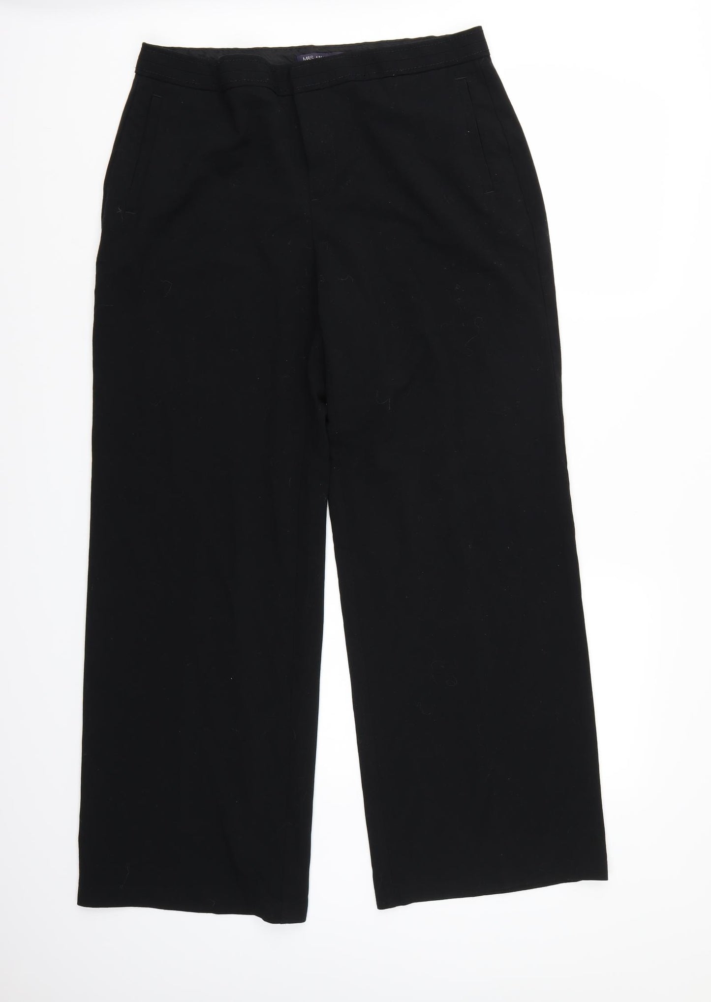 Marks and Spencer Womens Black   Trousers  Size 14 L30 in