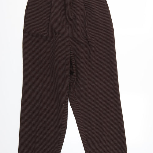 bm Collection Womens Brown   Cropped Trousers Size 12 L27 in