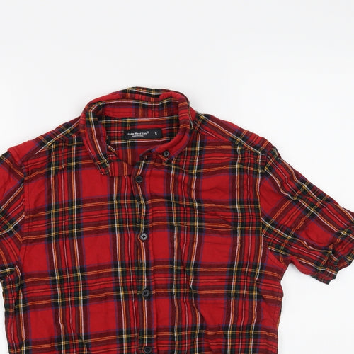 Cedar Wood State Mens Red Check   Button-Up Size S