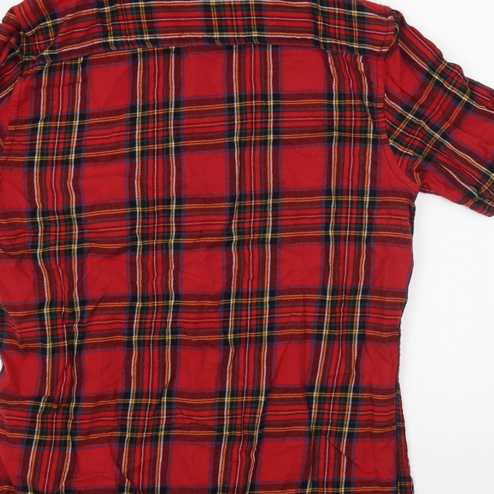 Cedar Wood State Mens Red Check   Button-Up Size S