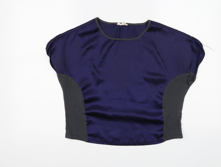 Silence + Noise Womens Blue Basic Blouse Size S