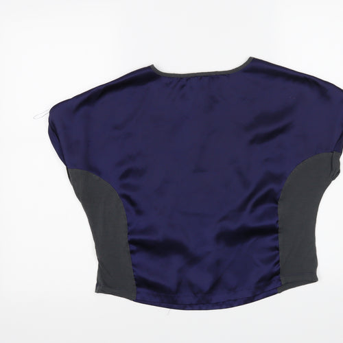 Silence + Noise Womens Blue   Basic Blouse Size S