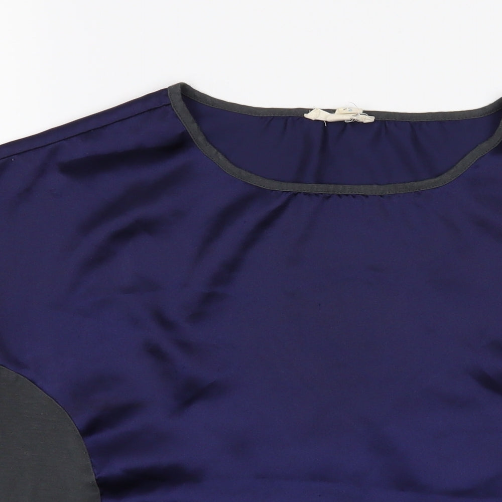 Silence + Noise Womens Blue   Basic Blouse Size S