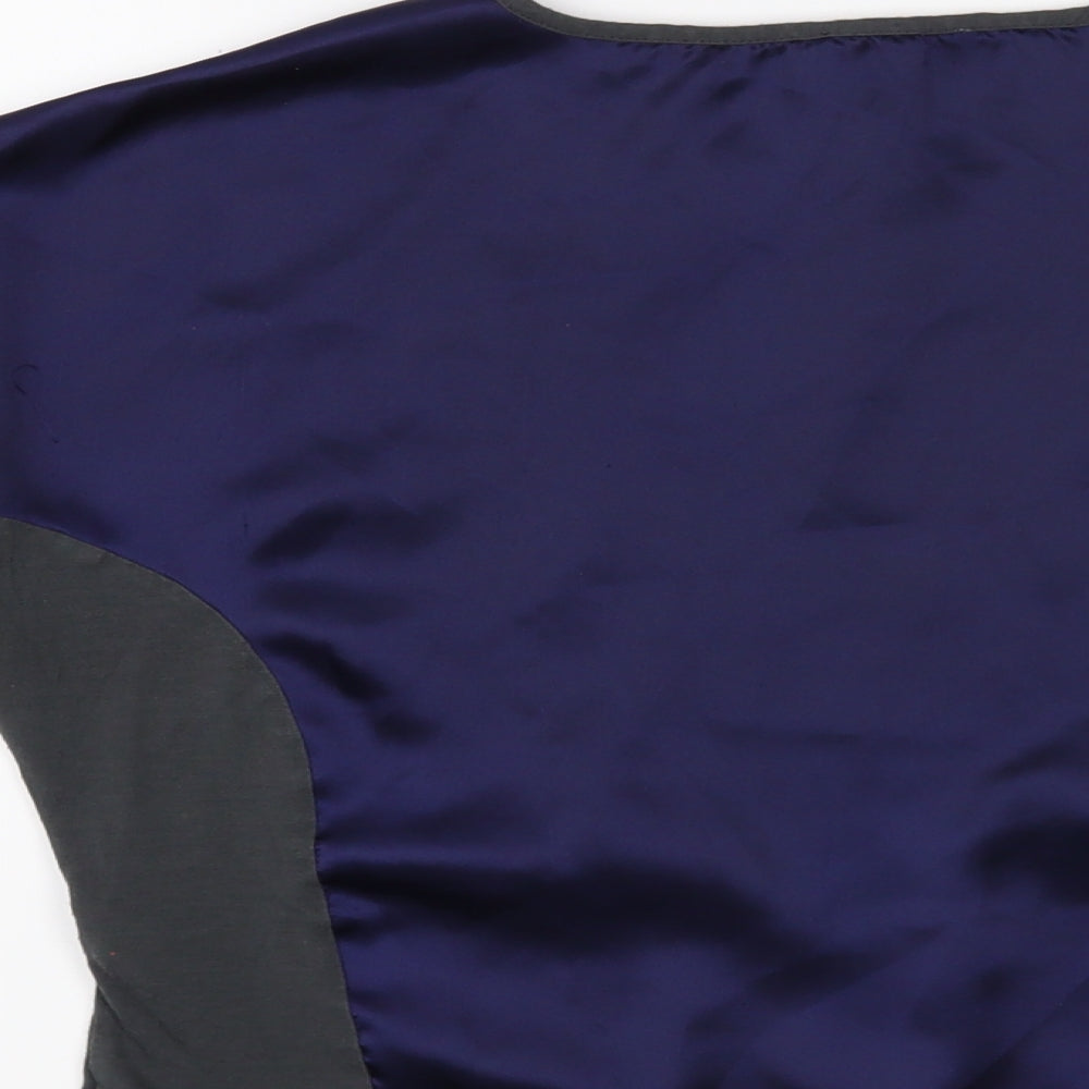 Silence + Noise Womens Blue   Basic Blouse Size S