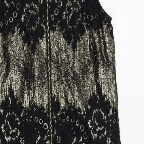 Oasis Womens Black Floral  Shift  Size 10