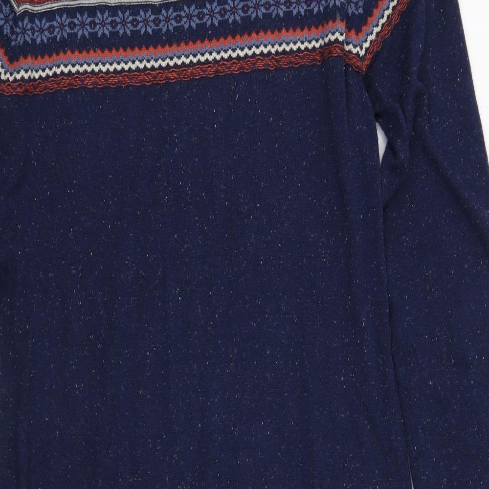 Weird Fish Womens Blue Striped  Jumper Dress  Size 12