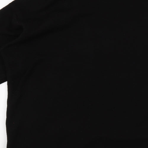 Akal Collection Womens Black Floral  Henley Jumper Size S