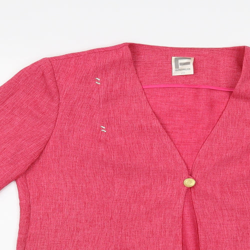 Frankenwalder Womens Pink   Jacket Blazer Size 12