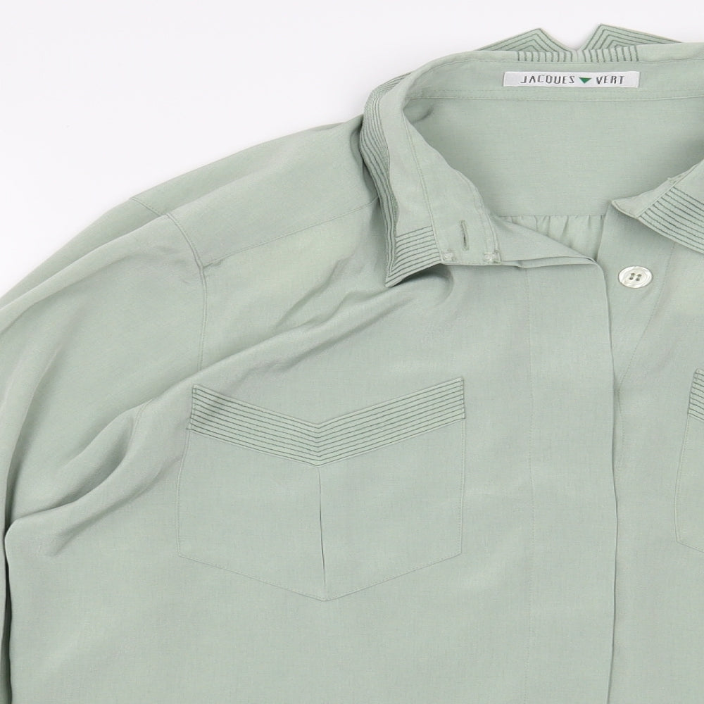 Jacques Vert Womens Green   Basic Blouse Size 12