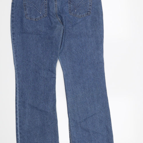 Marks and Spencer Womens Blue   Bootcut Jeans Size 16 L31 in