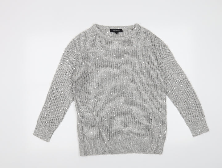 Atmosphere Womens Silver Pullover Jumper Size 8