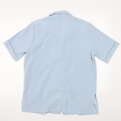 Compliments Womens Blue   Basic Blouse Size 12