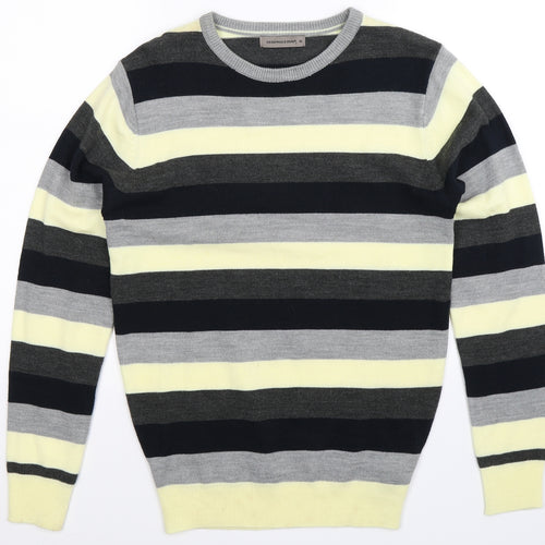Cedar Wood State Mens Multicoloured Striped Knit Pullover Jumper Size XS