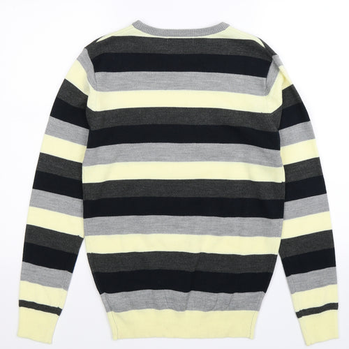 Cedar Wood State Mens Multicoloured Striped Knit Pullover Jumper Size XS