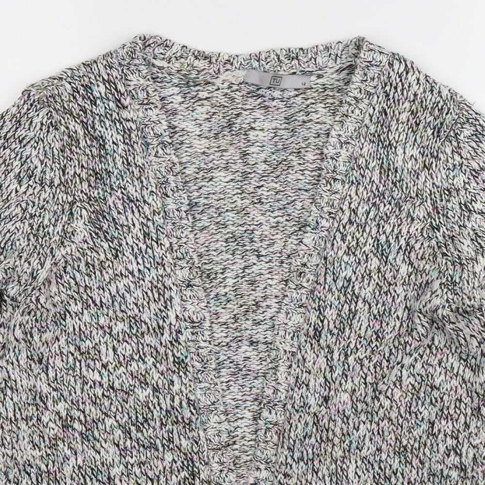 TU Womens Grey  Knit Cardigan Jumper Size 12