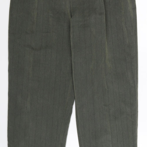 Preworn Womens Grey Striped  Trousers  Size 14 L31 in