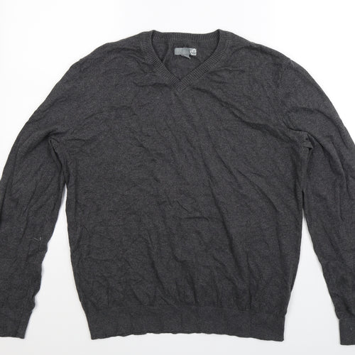 Sears Mens Grey  Knit Pullover Jumper Size L