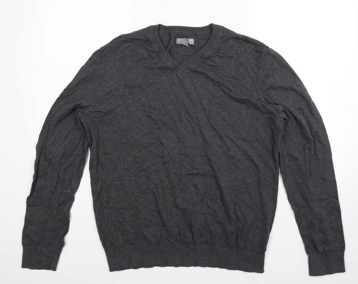 Sears Mens Grey  Knit Pullover Jumper Size L