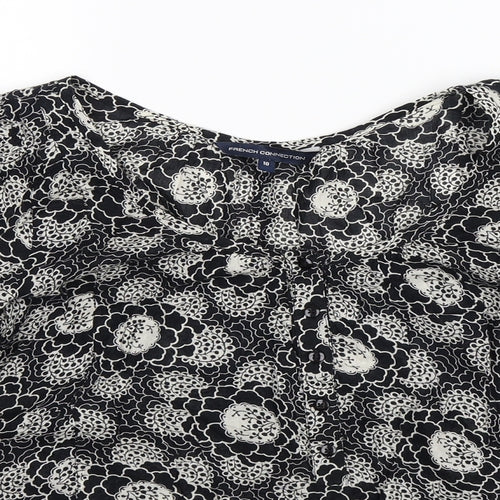 French Connection Womens Black Floral  Camisole Blouse Size 10